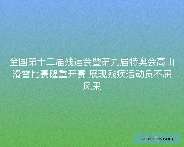 全国第十二届残运会暨第九届特奥会高山滑雪比赛隆重开赛 展现残疾运动员不屈风采